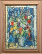 Dall, Holger (1903-1986) "Expressives Blumenstilleben", Öl/Lw., sign. u.r., 62x43,5 cm,Rahmen