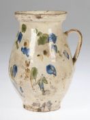 Alter Keramikkrug, wohl Schlesien 19. Jh., H. 21 cm