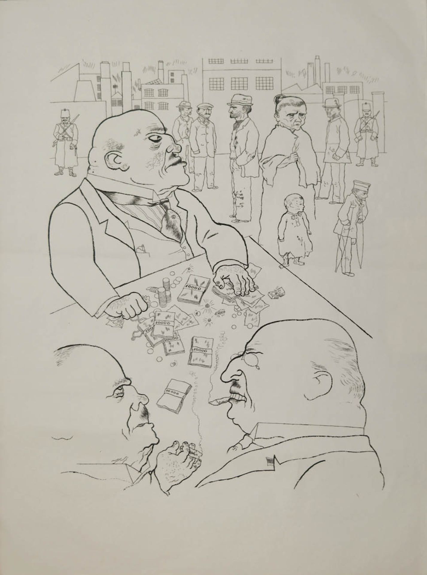 Grosz, George (1893 Berlin-1959) "Die Räuber- Ich habe das Meine getan- Das Plündern isteure