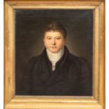 Barckhan, Johannes Hieronymus (1785-1865) "Porträt eines Herren", Öl/Lw., rückseitig bez.und dat.