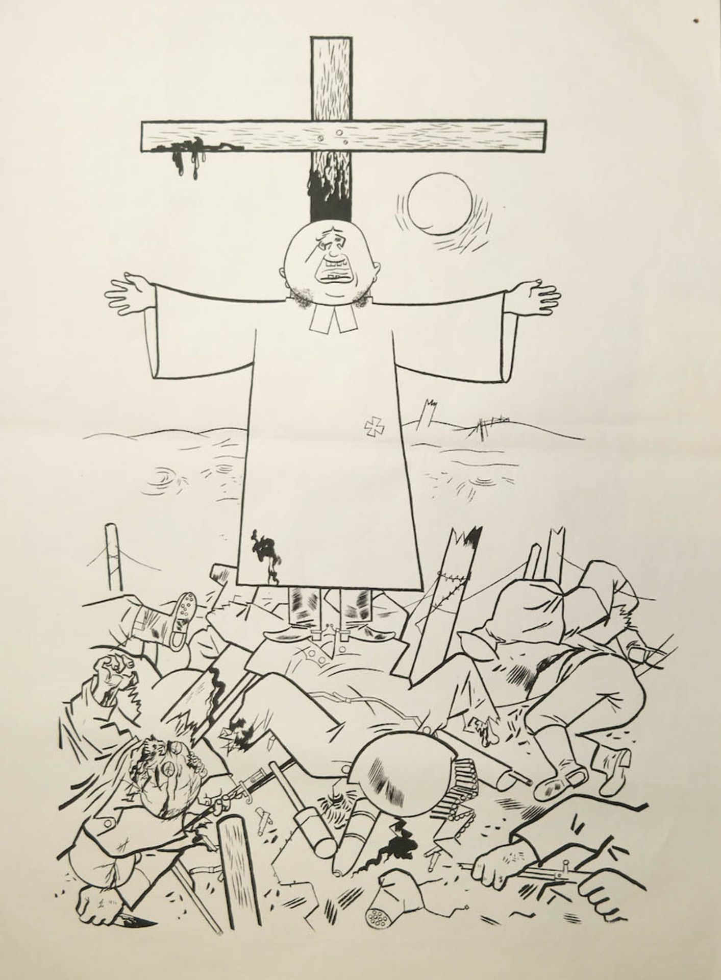 Grosz, George (1893 Berlin-1959) "Die Räuber-Da donnern sie Sanftmut und Duldung aus ihrenWolken und