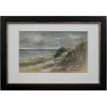 Lehmann, Henni (1862 Berlin-1937 Berlin) "Küste auf Hiddensee", Aquarell, sign u.r.,13x21,5 cm,