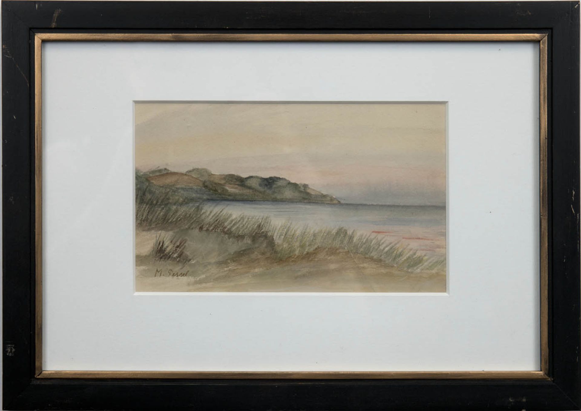 Ressel, Maria (1877 Wien-1945 Höllriegelskreuth) "Landschaft auf Hiddensee", Aquarell,sign. u.l.,