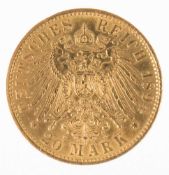 20 Mark, Gold, Deutsches Reich, 1894 A, Wilhelm II.