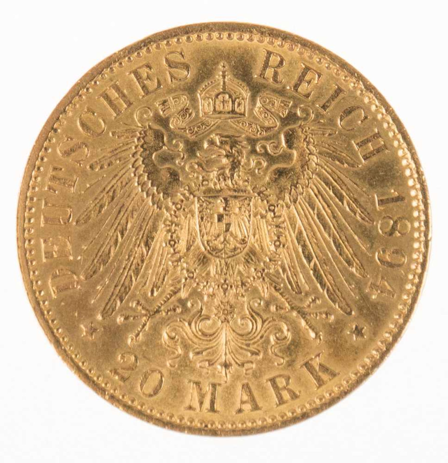 20 Mark, Gold, Deutsches Reich, 1894 A, Wilhelm II.