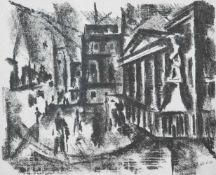 Klein, Cesar (1876 Hamburg-1954 Pansdorf bei Lübeck) "Berliner Gendarmenmarkt",Lithographie,