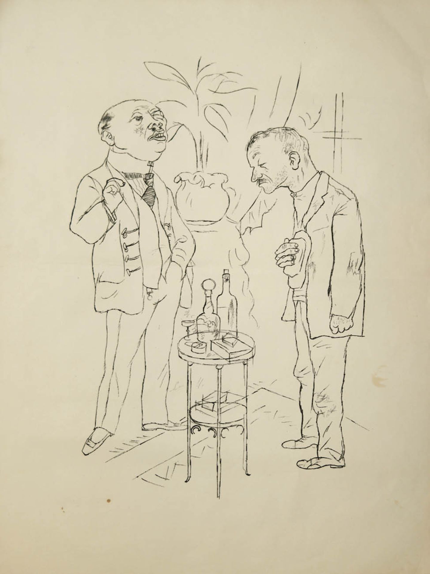 Grosz, George (1893 Berlin-1959) "Die Räuber- Es ist doch eine jämmerliche Rolle, der Hasesein