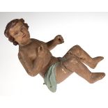 Barock-Figur "Engel", 18. Jh., Holz, Beine angesetzt, H. 21 cm