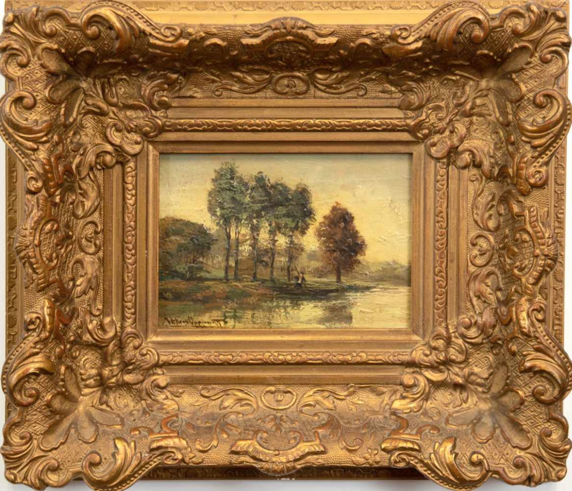 Oppenoorth, Willem (1847 Amstedam-1905 Utrecht, Niederlande) "Idyllische Landschaft - Image 2 of 4
