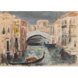 Pfeiffer-Wattenphul, Max (1896-1976) zugeschrieben "Venedig", Mischtechnik, unsign.,35,5x45,5 cm,