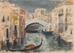 Pfeiffer-Wattenphul, Max (1896-1976) zugeschrieben "Venedig", Mischtechnik, unsign.,35,5x45,5 cm,