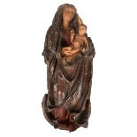 Skulptur "Madonna mit Kind", Masse, farbig gefasst, H. 44 cm