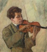 Schmidbauer, Ludwig Gottfried (1890 Würzburg- 1974 Kirchberg) "Violinspieler", Öl/Lw.,signiert u.r.,