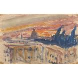 Zitzewitz, Augusta von (1880 Berlin-1960 ebenda) "Abstrakt" , Aquarell/Papier, 22x29 cm,hinter