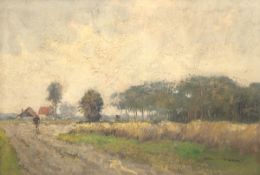 Norden, Wim van (1917-2001) "Bauernhof in weiter Landschaft", Öl/Lw., sign. u.r., 50x70,5cm Rahmen