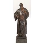 Jahn, Adolf Ferdinand Walter (1858 Stettin-1941 Halle/Saale) "Nathan der Weise", Bronze,braun