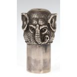 Schnapsbecher, Sturzbecher, Rußland, 84 Zol. Silber, ca. 111 g, Elefantenform, H. 6 cm