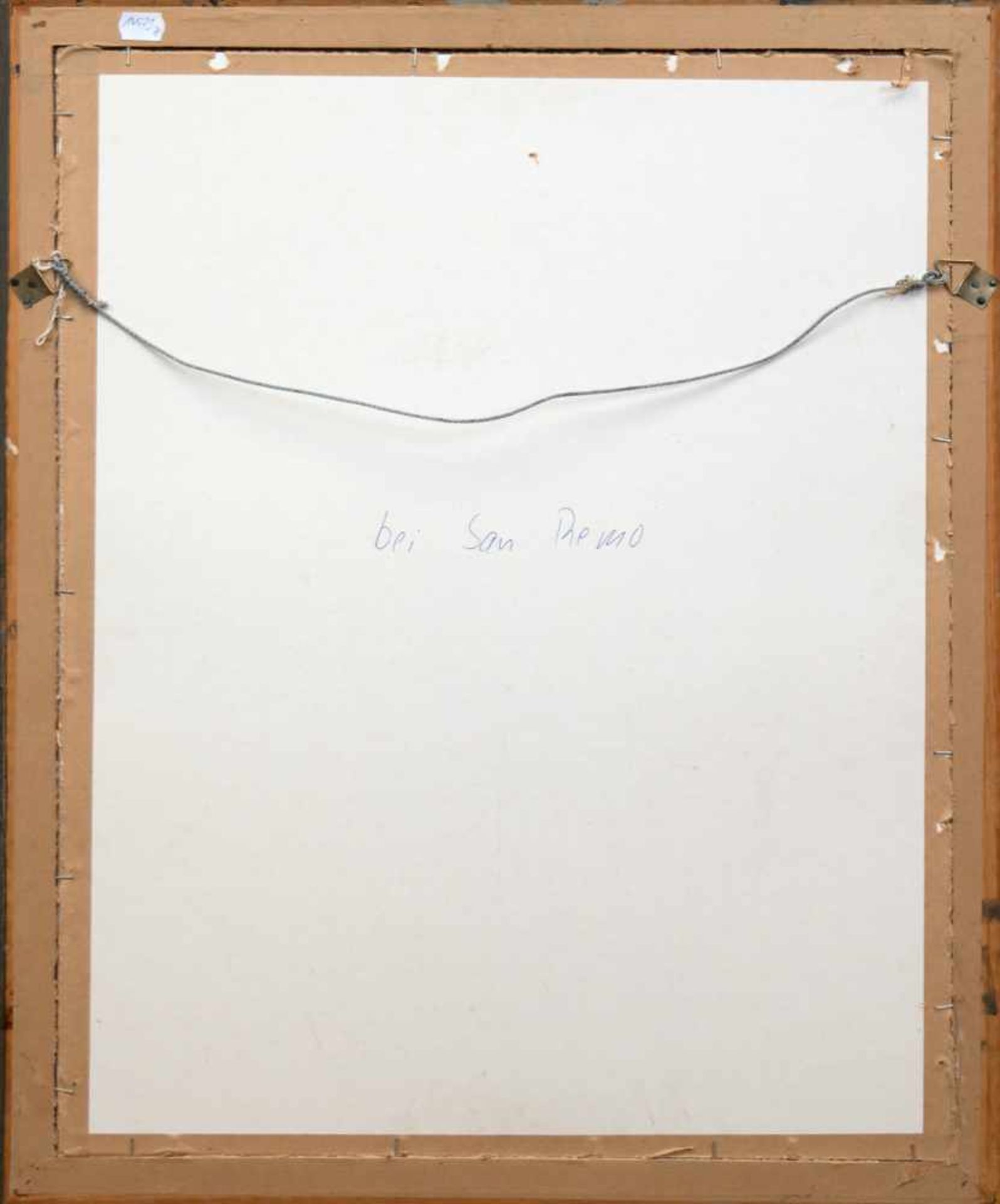 "San Remo", Aquarell/Papier, undeutl. sign. u.r. und dat. April 1961, 47x34 cm, imPassepartout - Bild 2 aus 4