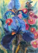 Waiblinger, Hans (1920-2004) "Blumenstilleben", Aquarell, sign. u.r., 72x52 cm, hinterGlas im