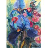 Waiblinger, Hans (1920-2004) "Blumenstilleben", Aquarell, sign. u.r., 72x52 cm, hinterGlas im