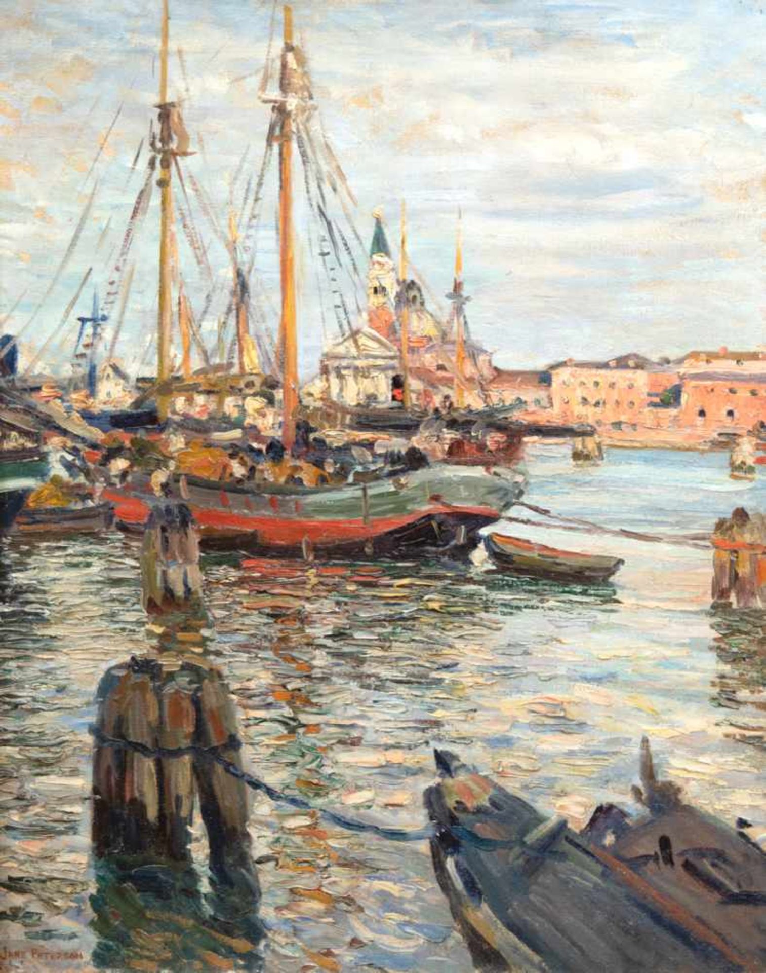 Peterson, Jane (1876 Elgin- 1965 Leawood "Venedig- Canale della Giudecca mit S. Giorgie