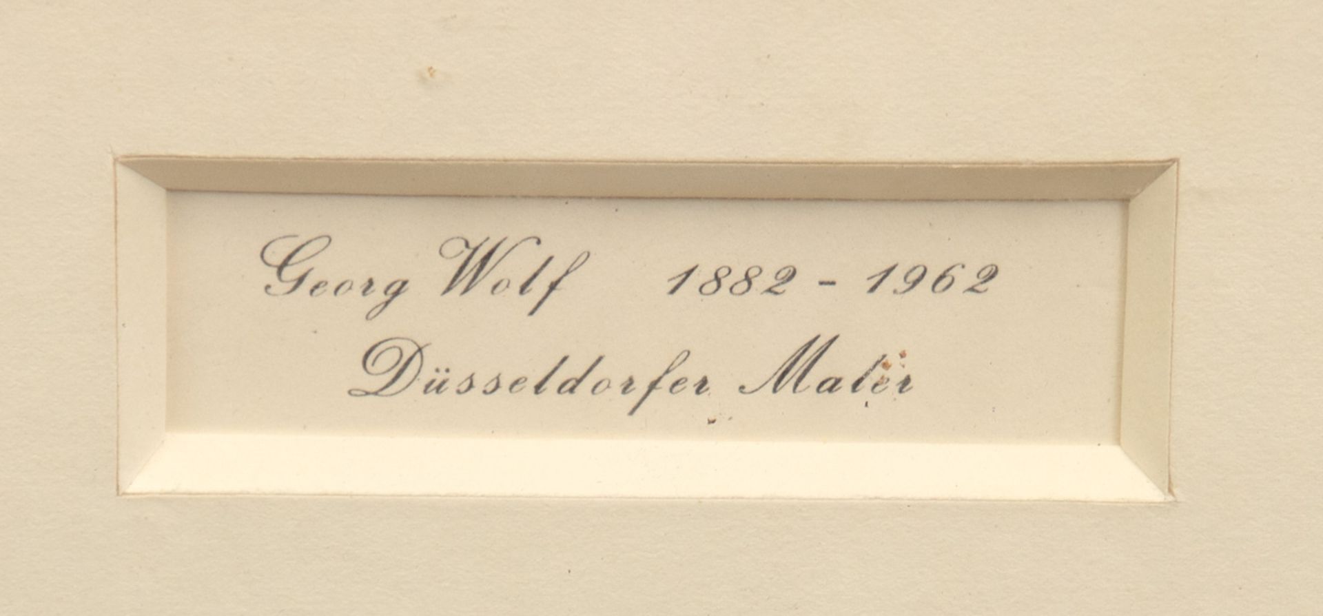 Wolf, Georg (1882 Düsseldorf-1962 Uelzen) "Soldat mit seinen Pferden im Winter",Aquarell/Papier, - Image 3 of 4