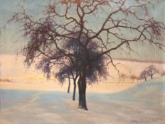 Simon, Franz (1877- 1942) "Winterlandschaft", Öl/Lw., sign. u.r. und datiert 1912, 51x63cm, Rahmen