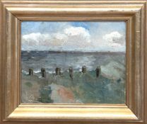 Maris, Matthijs (1839 Den Haag-1917 London) "Seestück bei Scheveningen", Öl/Lw. aufHolzpanel