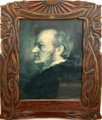 Binenbaum, Lazar (1876-?) "Porträt Richard Wagner", Druck, sign. u.r., 50x37,5 cm, hinterGlas, im