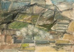 Ronget, Elisabeth (1893-1972) "Abstrakt", Öl/Lw., sign. u.r., 33x40 cm, Rahmen