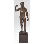 Schwatenberg, Spiro (act. 1898-1922) "Athlet", Bronze, grün patiniert, signiert, H. 23 cm,auf