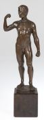 Schwatenberg, Spiro (act. 1898-1922) "Athlet", Bronze, grün patiniert, signiert, H. 23 cm,auf