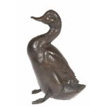 Figur "Ente", Bronze, braun patiniert, H. 10,5 cm