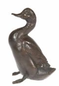 Figur "Ente", Bronze, braun patiniert, H. 10,5 cm