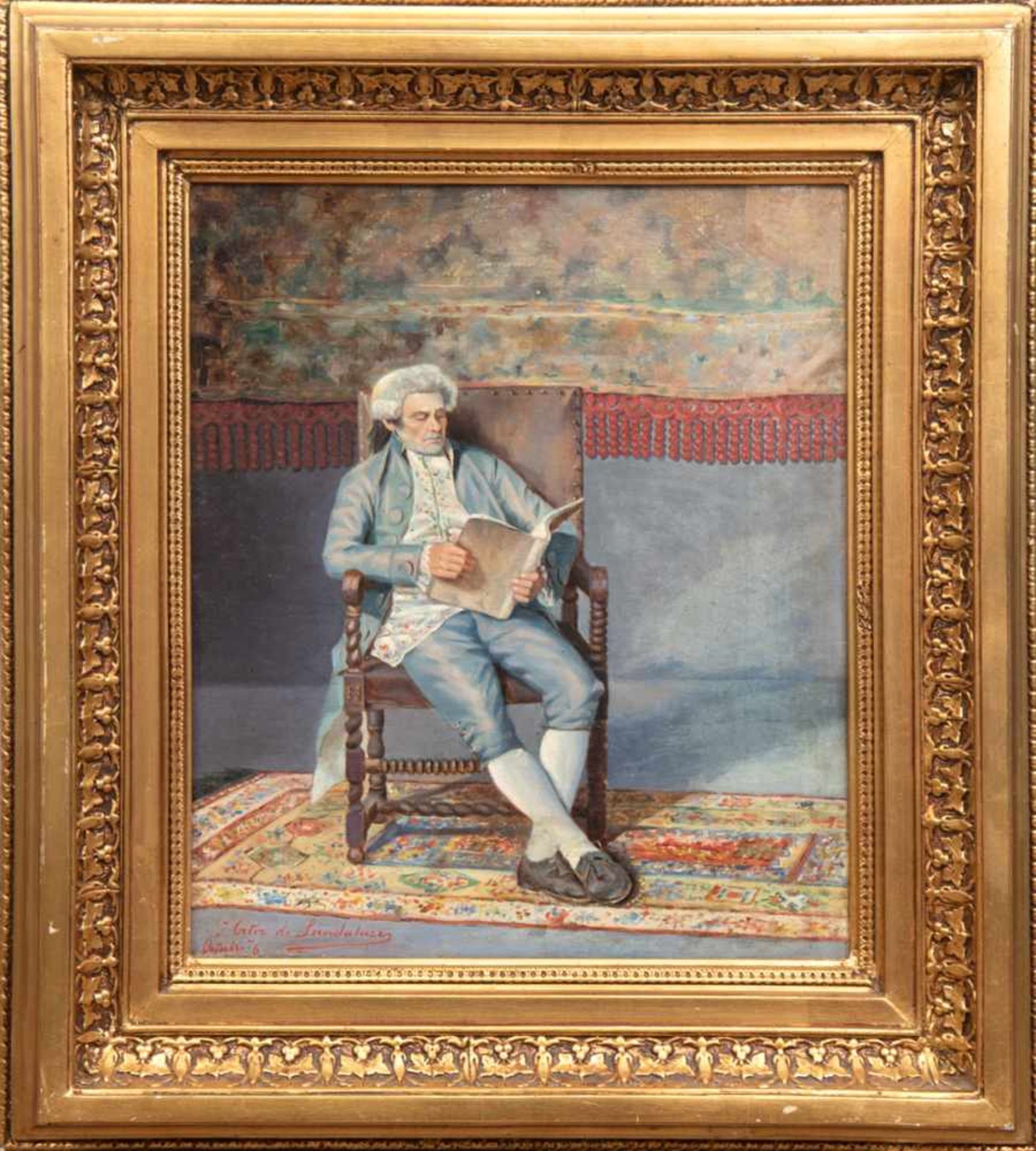 Chaves Ortiz, José Maria (1839-1903) "Torero", Öl/Lw., sign. u. dat. '76 u.l., 33x28 cm, Rahmen