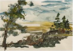 Schein, Ruth (Nienburger Malerin des 20./21. Jh.) "Moorlandschaft", Aquarell, signiert und datiert