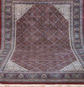Orient-Teppich, Täbriz, rotgrundig mit durchgehendem Muster und floralen Motiven, gereinigt,