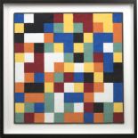 Teppich für Vorwerk, Entwurf Gerhard Richter (1932), siebbedrucktes Polyamidgewebe in versch. Farben