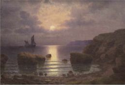 Shevtsov (Russisch-ukrainischer Maler, 1. Hälfte 20. Jh.) "Abendstimmung am Schwarzen Meer bei