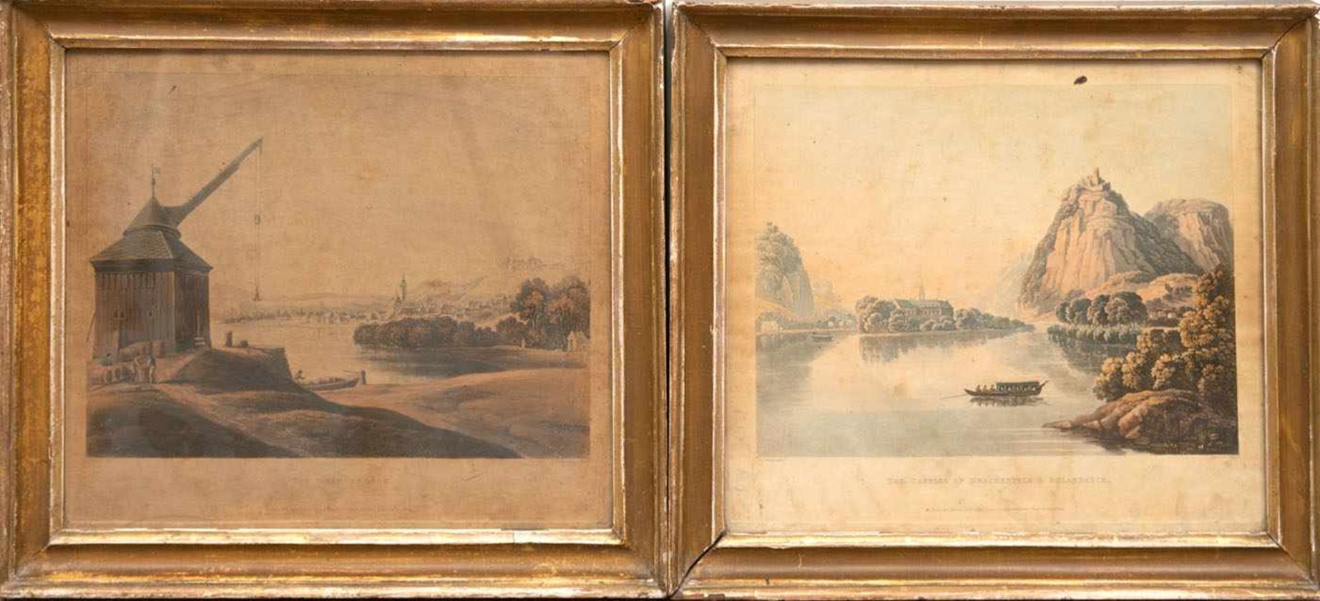 "The Johannes Berg-Views on the Rhine" und "The Castles of Drachenfels u. Rolandseck-Views of the "