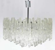 Deckenlampe, Ice Style, um 1960/70 7-flammig, Kunsstoff, H. ca. 60 cm, Dm. ca. 60 cm Deckenlampe,