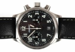 Herrenarmbanduhr, Chronograph "Junkers", European Edition, Handaufzug, Edelstahlgehäuse,