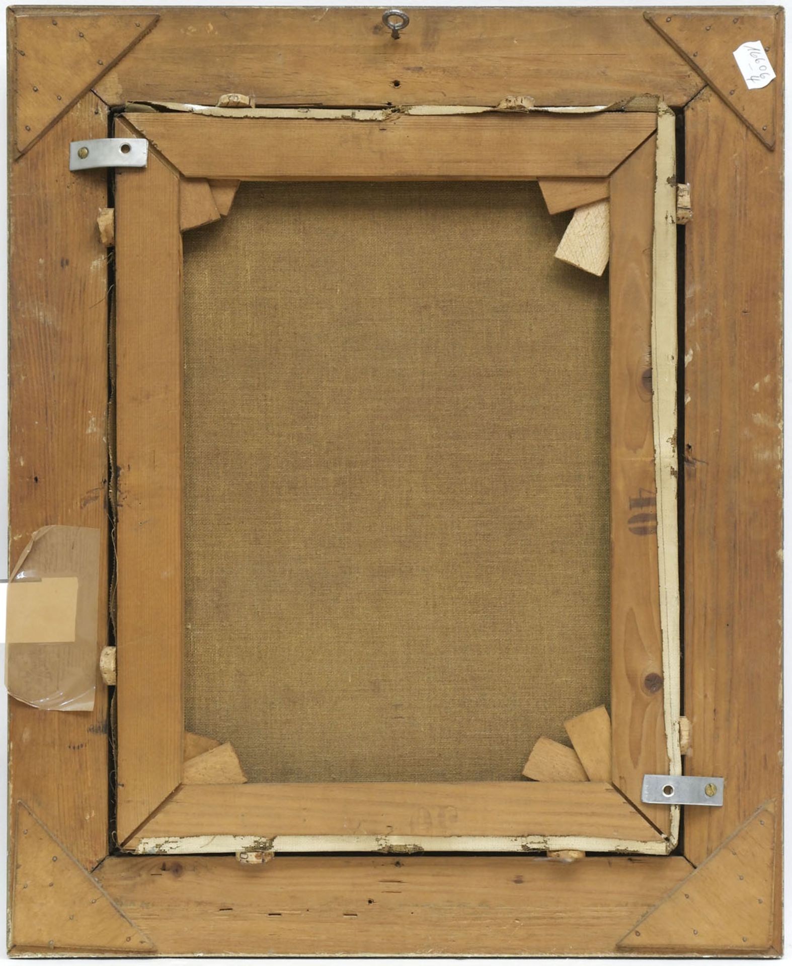 Maler Ende 19. Jh. "Beduine", Öl/Lw., undeutl. sign. u.r., 41x31 cm - Bild 3 aus 3