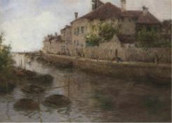 Lipps, Richard (1857 Berlin-1926 Starnberg) "Venezianische Ansicht", Öl/Lw., signiert u.r., auf