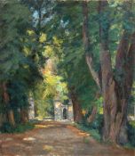 Cordel, Paul Eduard (1862-1928) "Alte Allee" Münchner Sezession, Öl/Lw., unsign., rückseitig