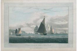 Daniell, William (1769 Chertsey-1837 New Camden Town) "Distant view of the Needles & Hurst Castle",