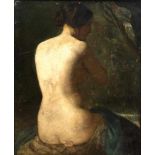 Duran, Emile August Carolus (1837 Lille-1917 Paris) "Weiblicher Rückenakt", Öl/Papier auf