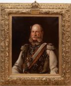 "Deutscher Kaiser Wilhelm I. König von Preußen", Öl/Lw., unsign., 79x65 cm, im Prunkrahmen