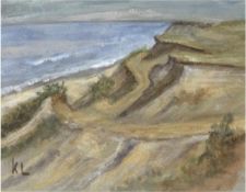 Loewenthal, Käthe (1877 Berlin-1942 Izbica) "Steilküste auf Hiddensee", Aquarell, monogr.