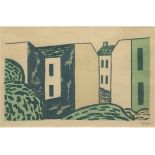 Heldt, Werner (1904 Berlin-1954 Ischia/Italien) "Berliner Häuser", Farblitho., monogr.